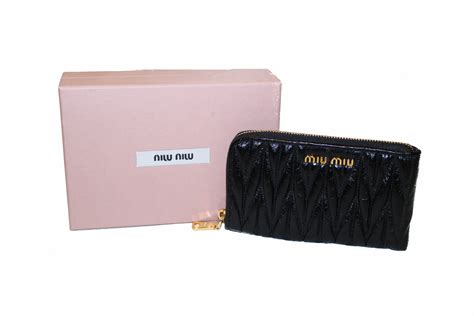 portacarte miu miu|Black/cognac Leather Card Holder .